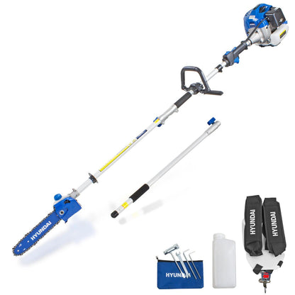 Hyundai HYPS5200X Petrol Pole Saw 52cc Long Reach Pruner Pole Pruner Long Reach Chainsaw