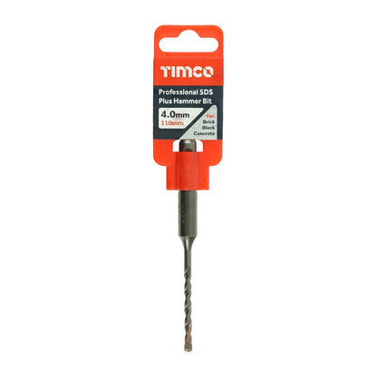 TIMCO Pro SDS Plus Hammer Bits (PGM) 4.0 x 110 Pack 1