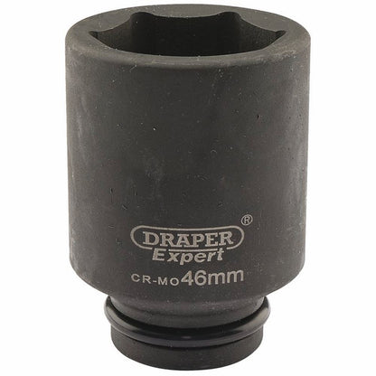 05077 Draper Hi-TORQ Deep Impact Socket, 3/4 Sq. Dr., 46mm 419D-MM 3/4 Impact Sockets Professional Trade DIY Workshop Garage Use