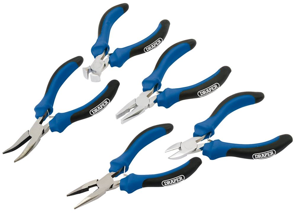 Draper MINI PLIER- S/GRIP 5PC 12544 12544 Soft Grip Mini Pliers Set (5 Piece)