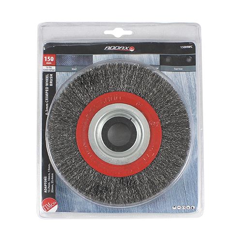 TIMCO Crimp Wire Wheel Brush 150mm Red Pack 1