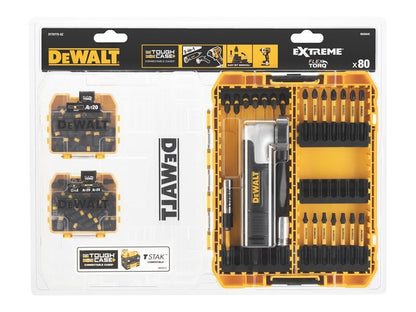 DeWalt DT70775 Mix Bit Set with Right-Angle Attachment, 80 Piece