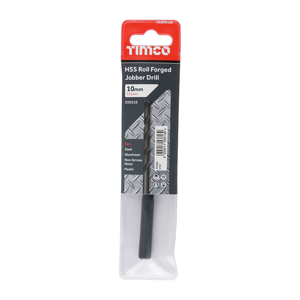 TIMCO HSS-R Jobber Drill Bit 10.0mm Pack 5