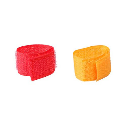 TIMCO Hook & Loop Straps Mixed Red Pack 10