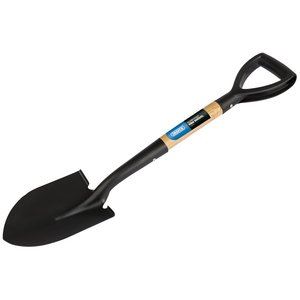 Draper MINI RD.PT SHOVEL WOOD HANDLE 15072 Round Point Mini Shovel with Wood Shaft