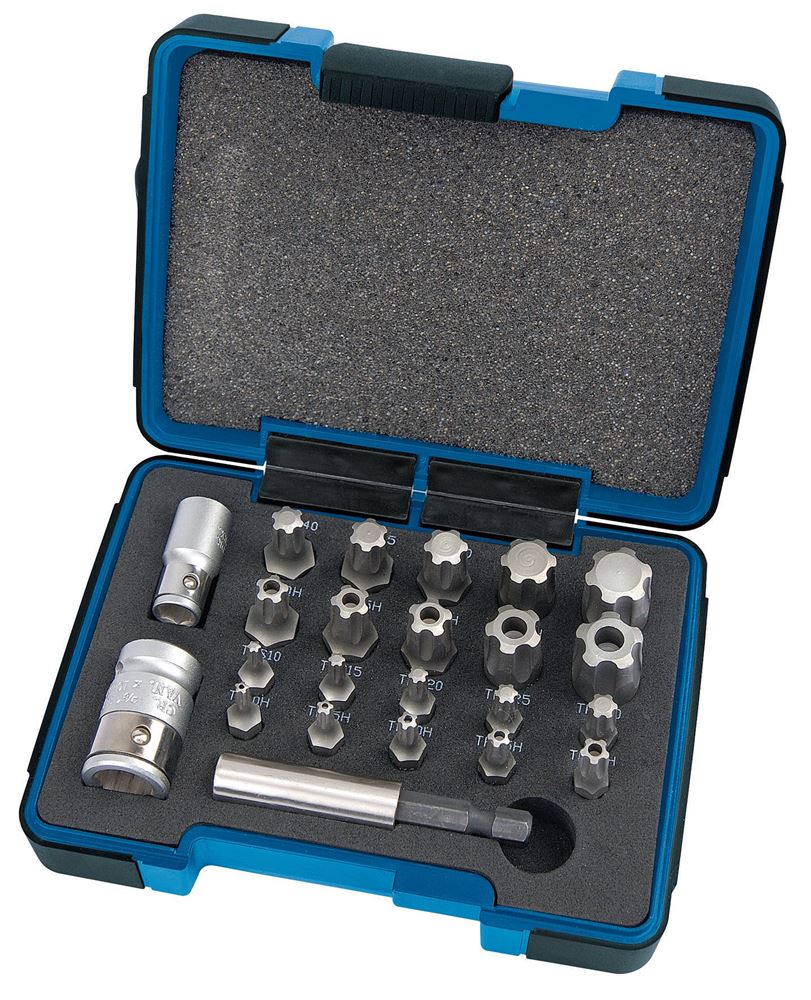 23241 Draper Expert Expert TX-STAR 1/4, Plus Bit Set, 3/8 Sq. Dr. (23 Piece) Socket Set Draper TX-STAR Plus Bit Sets Professional Trade DIY Workshop