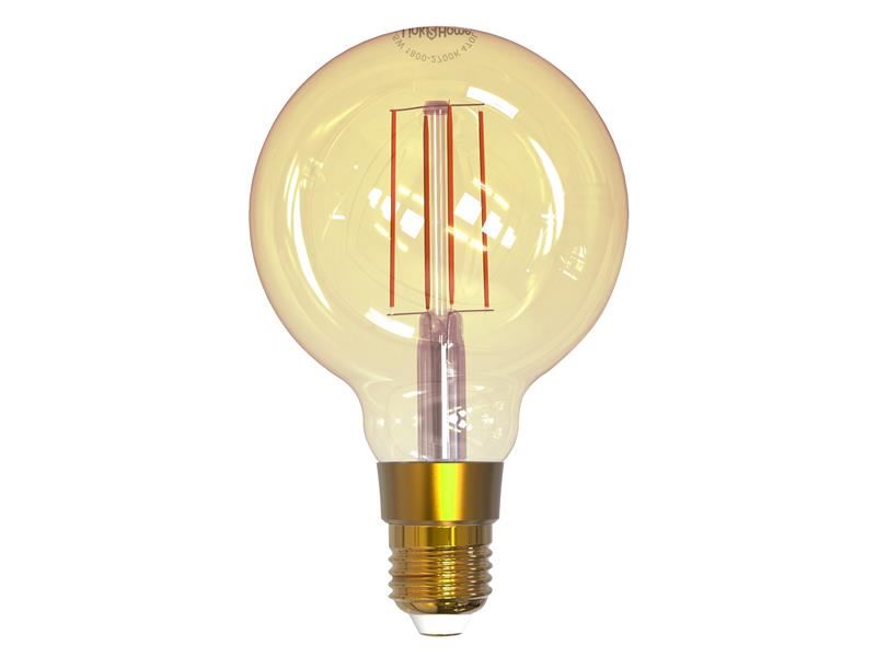Link2Home L2HFE27L6W Wi-Fi LED ES (E27) Balloon Filament Dimmable Bulb, White 470 lm 5.5W