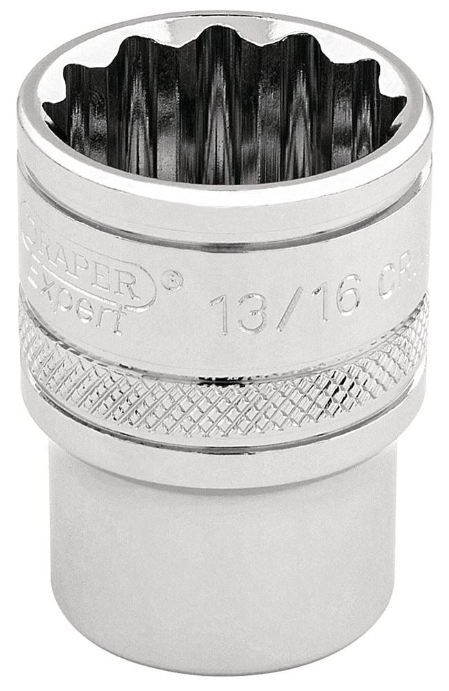 Draper 13/16 12PT.HI-TORQ SOCKET-3/8 49482 3/8" Sq. Dr. Imperial Sockets (Polished Chrome)