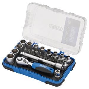 DRAPER 16354 - 1/4" Sq. Dr. Metric Socket Set (25 Piece)