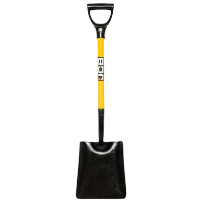 JCB JCBSS2S01 Site Shovel 250x300mm Blade Heavy Duty Steel Square Mouth Professional Contractor Shovel Building Shovel