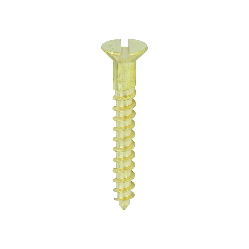 TIMCO Brass Timber Screw SLOT CSK 8 x 1 1/4 Pack 200