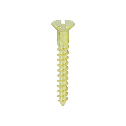 TIMCO Brass Timber Screw SLOT CSK 8 x 1 1/4 Pack 200