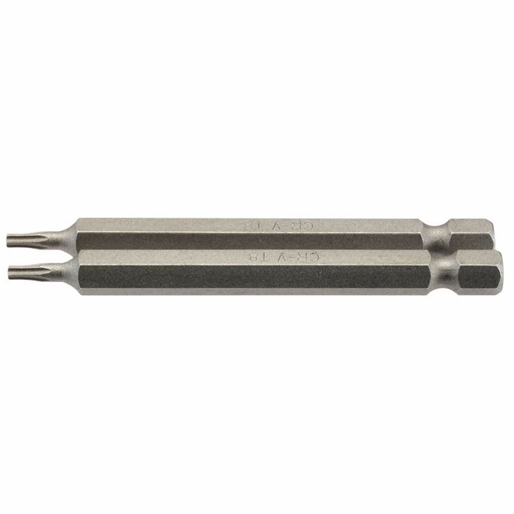 Draper 2PC 75MM T8 S/D.BIT 66830 1/4" hex. Draper TX-STARÂ® E Shank Insert Bits