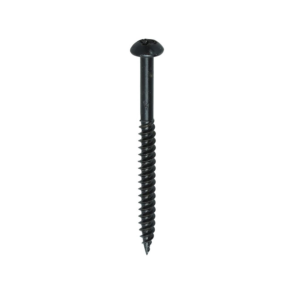TIMCO Blackjax Screw PZ2 RND Black 8 x 2 Black Pack 200