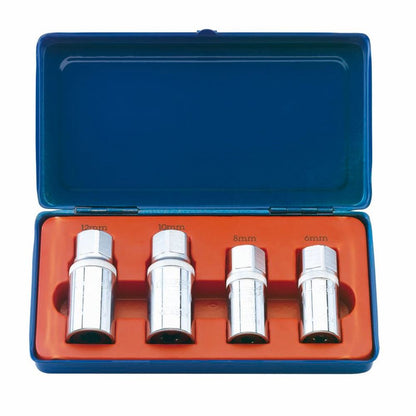 Draper STUD EXTRACTOR SET (4PC) 55641 1/2" Sq. Dr. Stud Extractor Set (4 Piece)