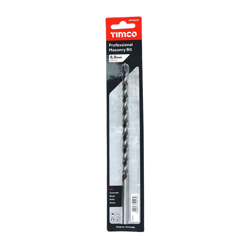TIMCO Professional Masonry Bit 8.0 x 200 Pack 1