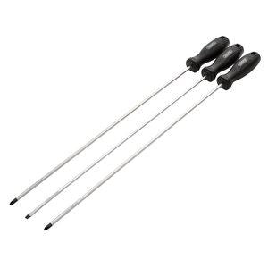 Draper SET 1- 3PC SET - LONG Long Reach Hard Grip Screwdriver Set (3 Piece)