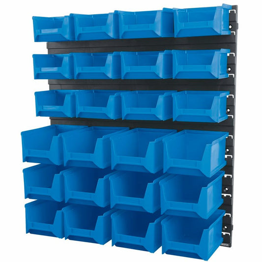 Draper 24PC STORAGE BIN SET 06798 24 Bin Wall Storage Unit, Small/Medium Bins