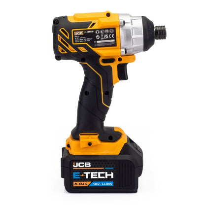 JCB 21-18BLID-5X-B Cordless Impact Driver 5Ah 18V Brushless Battery & Charger Cordless Impact Driver