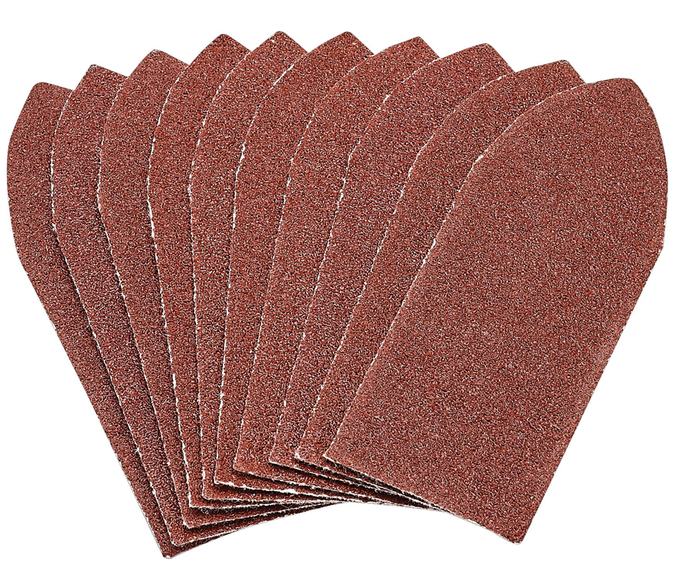 Draper 32X92 80GA/O H&L ABR.SHEETPK10 99261 Assorted Pack of Ten Hook and Loop Aluminium Oxide Sanding Sheets (32 x 92mm)