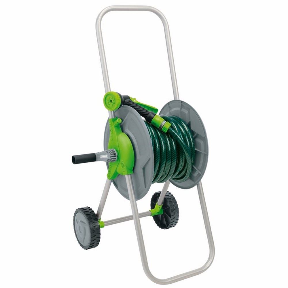 01024 Draper Garden Hose Trolley Kit, 15m GHTS Hoses and Hose Reels Professional Trade DIY Workshop Garage Use
