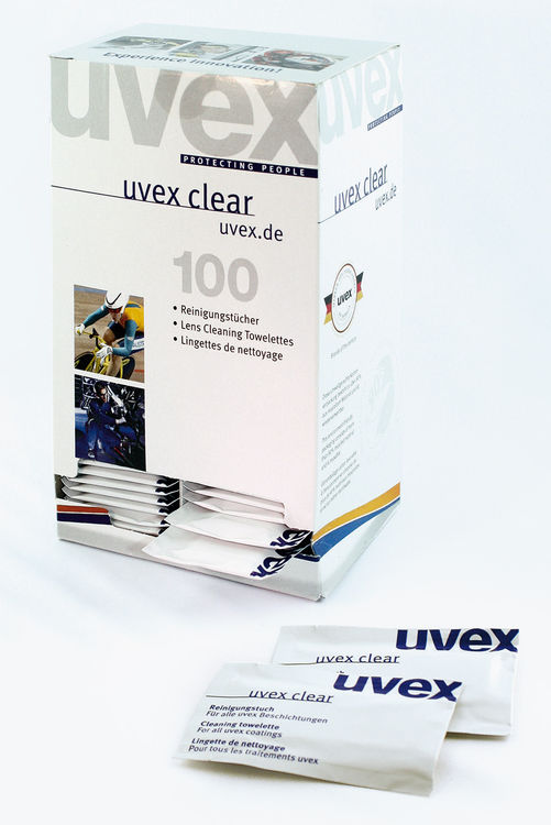 Uvex 9963-000 Cleaning Towelettes, Pack of 100 Wipes