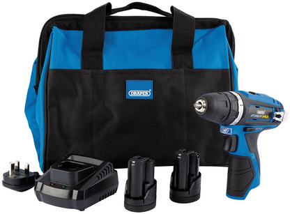 Draper 10.8V ROTARY DRILL KIT 99718 Draper Storm ForceÂ® 10.8V Power Interchange Rotary Kit (+2x 1.5Ah Batteries, Charger and Bag)