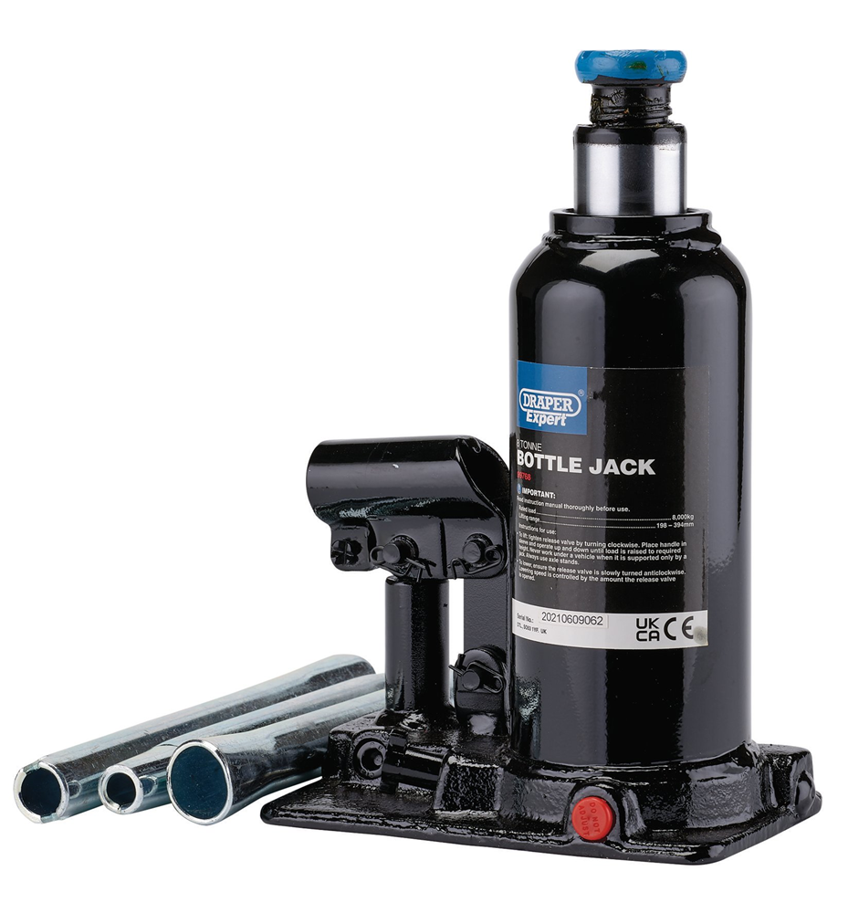 Draper 8 TONNE BOTTLE JACK 99768 99768 Hydraulic Bottle Jacks