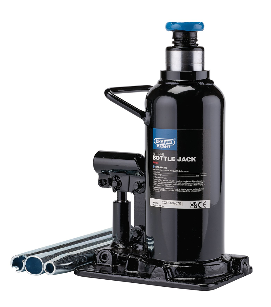 Draper 12 TONNE BOTTLE JACK 99769 99769 Hydraulic Bottle Jacks
