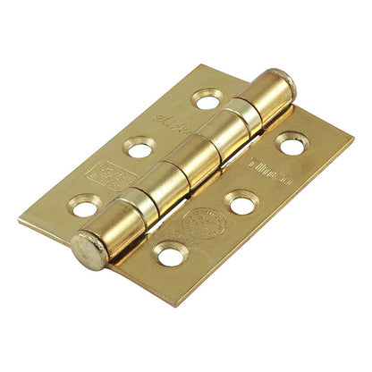 TIMCO 7 Fire Door Hinge E/Brass 76 x 51 x 2.2 Pack 2