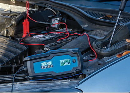 Draper 10A 12V SMART BATTERY CHARGER 53491 53491 6/12V Smart Charger and Battery Maintainer, 10A