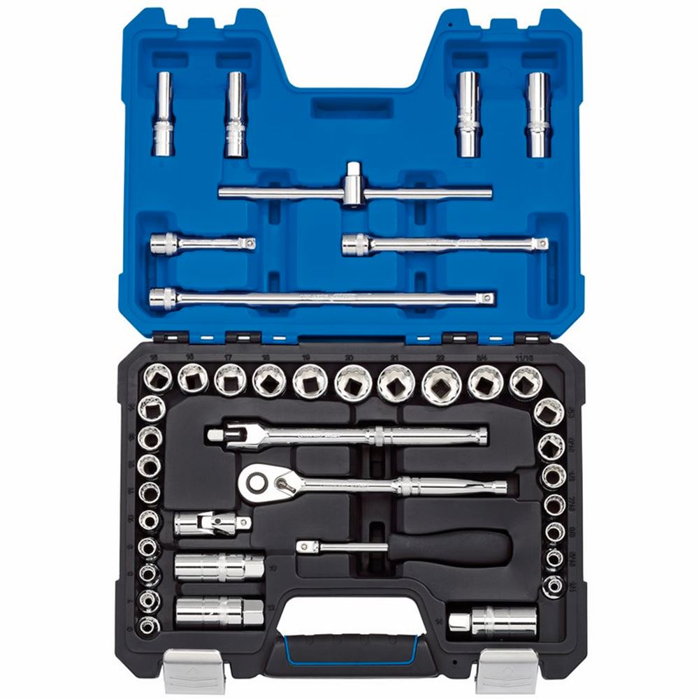 Draper 3/8 SQ.DR 41PC SOCKET SET 16465 3/8 Sq. Dr. Combined MM/AF Socket Set (41 Piece)