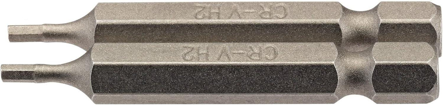 Draper 2PC 50MM 2.0MM HEX S/D BIT 64244 1/4" hex. Hexagonal E Shank Insert Bits