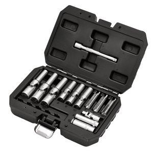 Draper GLOW PLUG SOCKET SET 18PC 12397 12397 Thin Wall PSG Glow Plug Socket Set, 3/8" and 1/4" Sq. Dr. (18 Piece)