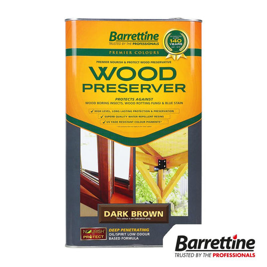 TIMCO Wood Preserver Dark Brown Brown 5L Pack 1.0