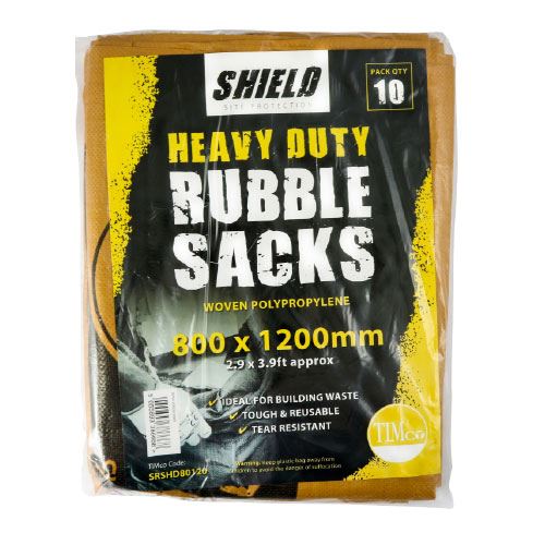 TIMCO Heavy Duty Rubble Sacks 80 x 120cm Pack 10