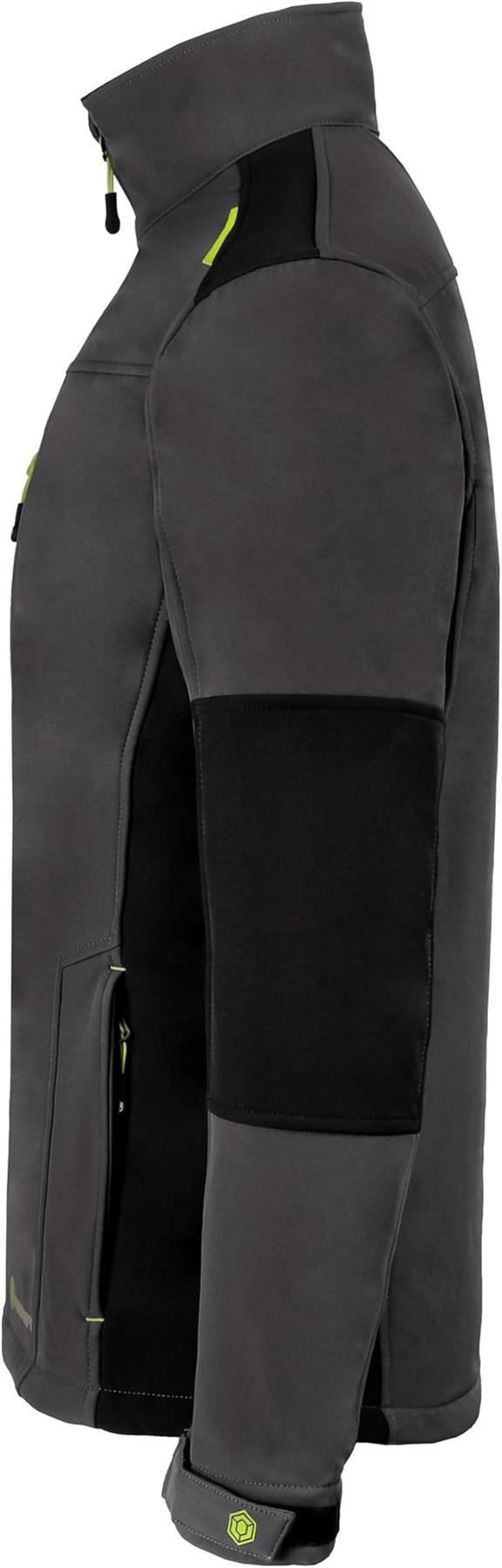 Beeswift Flex Softshell Work Jacket Grey Black 320gsm Water Repellent Windproof Sizes S-5XL