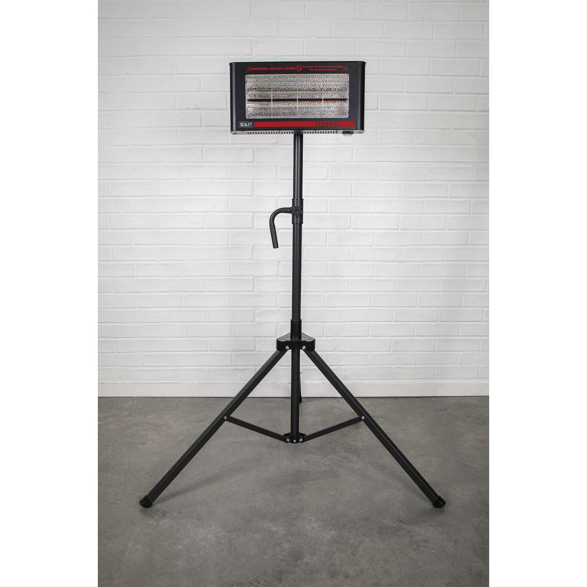 Sealey IR12CT Infrared Quartz Heater with Tripod Stand 230V 1.2kW | 1200W | Package includes: | IR12 - 1.2kW Infrared Quartz Heater 230V