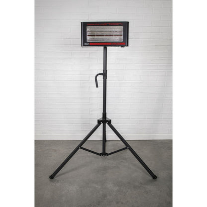 Sealey IR12CT Infrared Quartz Heater with Tripod Stand 230V 1.2kW | 1200W | Package includes: | IR12 - 1.2kW Infrared Quartz Heater 230V