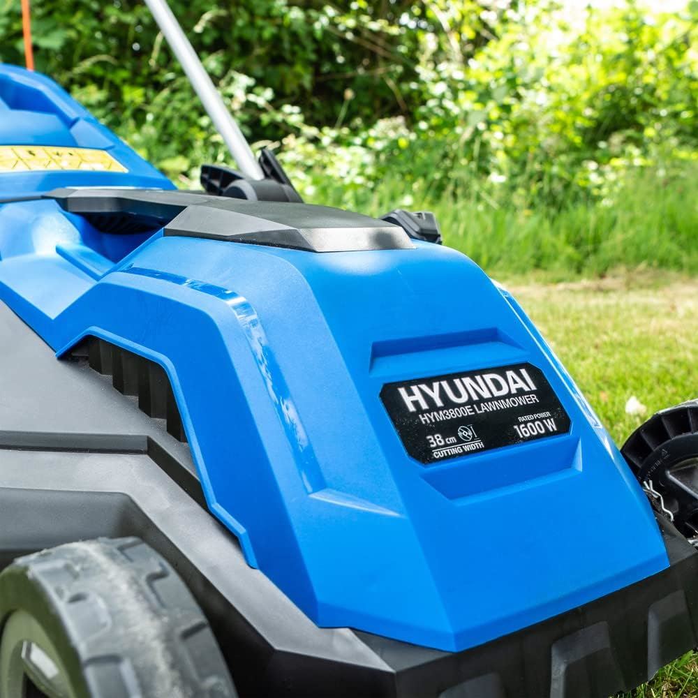 Hyundai HYM3800E Electric Lawn Mower 1600W 230V 240V 38cm Corded Mulching Garden Mower Garden Grass Cutting