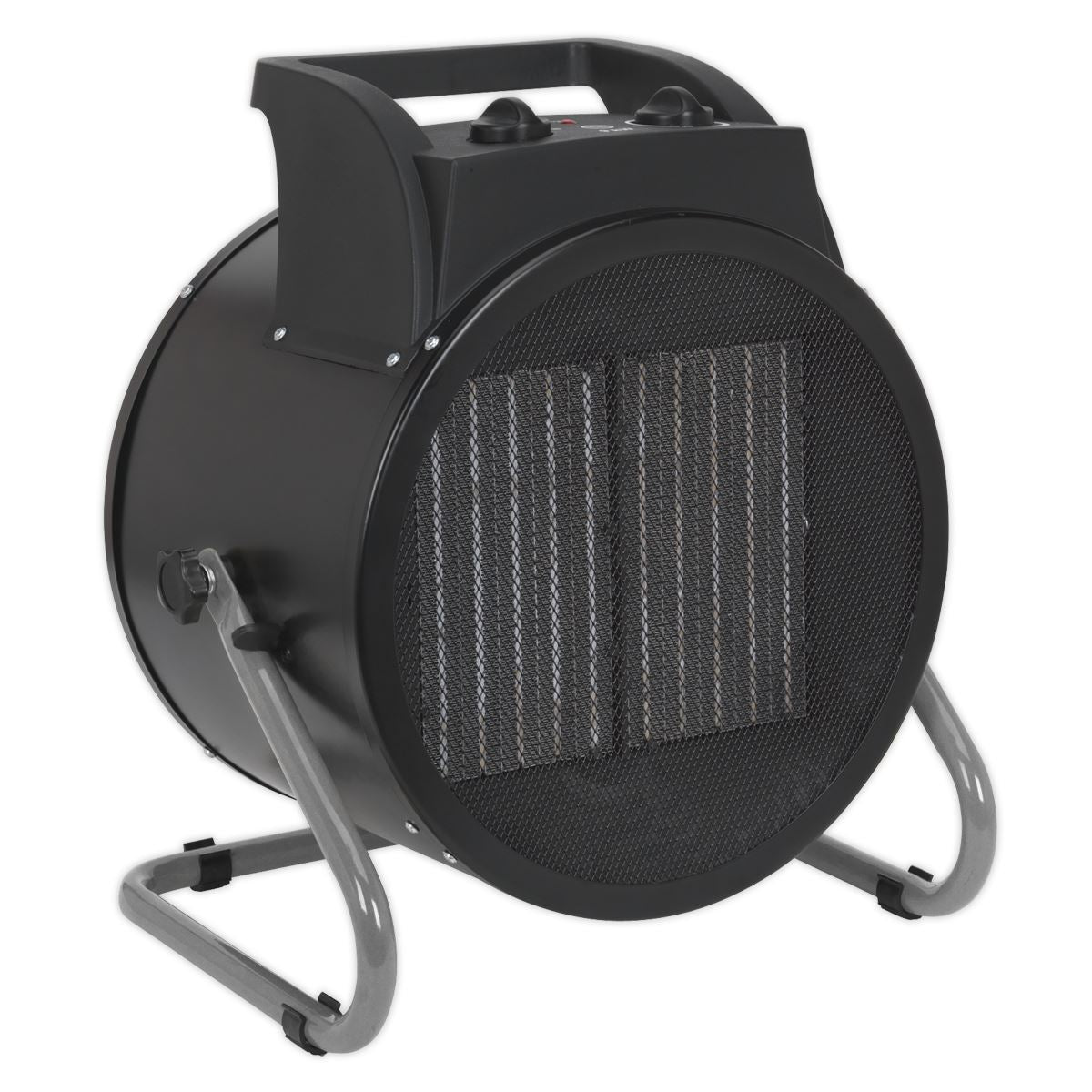 Sealey PEH9001 Industrial PTC Fan Heater 9000W/400V | Btu/hr - 31,000, 6000/9000W, 400V - 16A, Thermostat, Tip-Over Switch