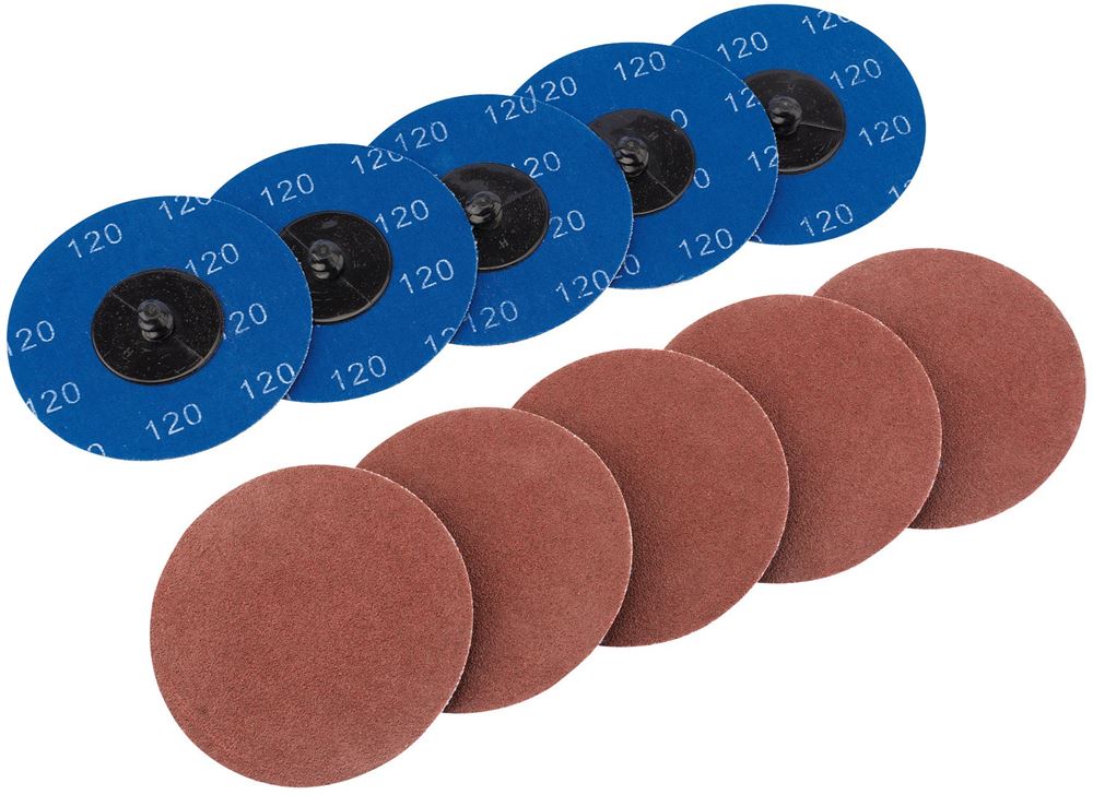 Draper ALU-OXIDE DISC 75MM 120G(10PK) 75617 Aluminium Oxide Sanding Discs