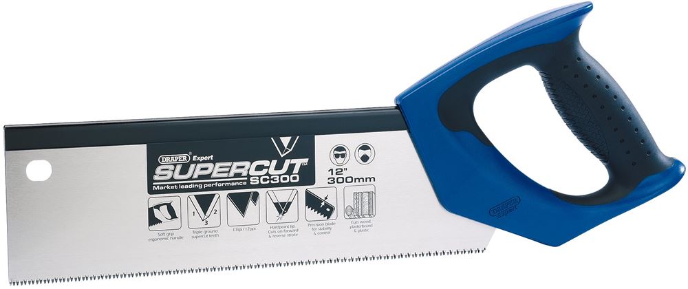 Draper 300MM 11PPI HP TENON SAW 49280 49280 SupercutÂ® Soft Grip Hardpoint Tenon Saws