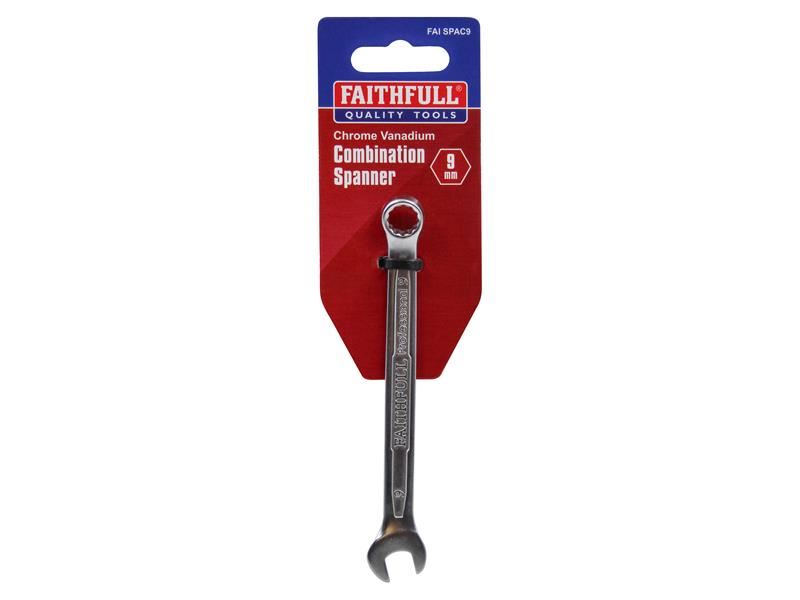 Faithfull FAISPAC9 Combination Spanner CV Satin Finish 9mm |
