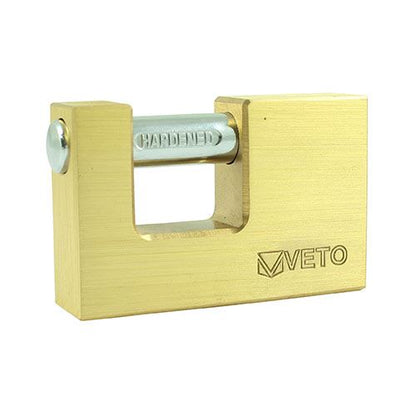 TIMCO Brass Rectangle Padlock 75mm Pack 1