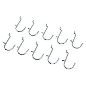 Draper J-HOOK PACK OF 10 10218 Metal J-Hooks for Back Panel/Pegboard (Pack of 10)