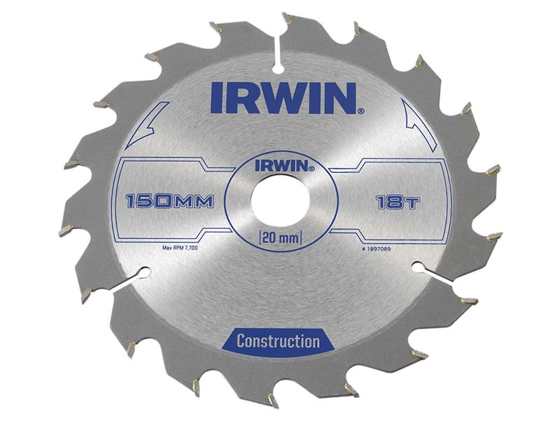 IRWIN� 1897089 Construction Circular Saw Blade 150 x 20mm x 18T ATB