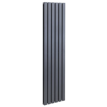 Baridi DH353 Vertical Radiator Contemporary Double Flat Panel Design 420 x 1800mm - Anthracite | Steel | Vertical flat panel design delivers a BTU