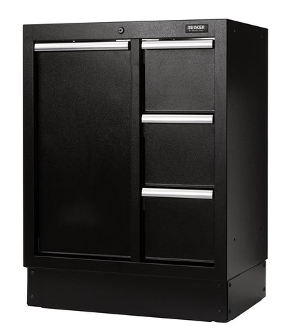 18843 Bunker BUNKER Modular Power Tool Base Cabinet, 4 Drawer, 680mm MS400-PTBC Modular Storage System Professional Trade DIY Workshop Garage Use