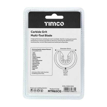TIMCO MTool Blade Radial Grit Dia.65mm Pack 1